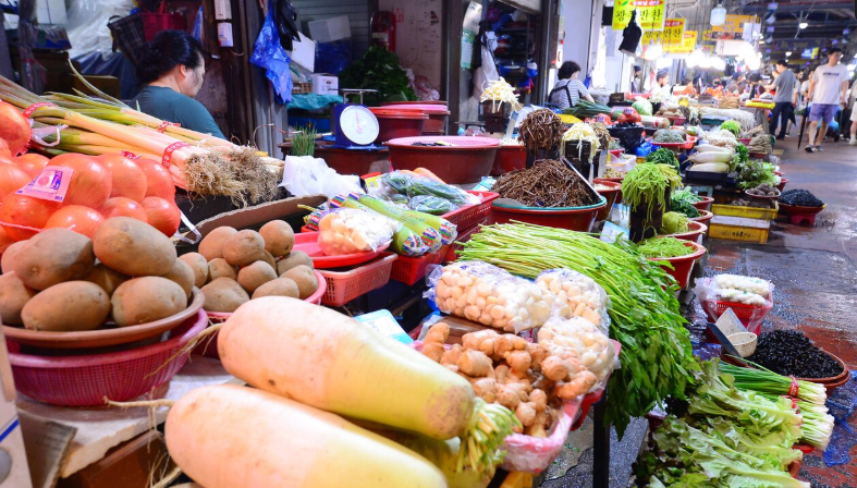 전통시장 장보기 절약 이미지