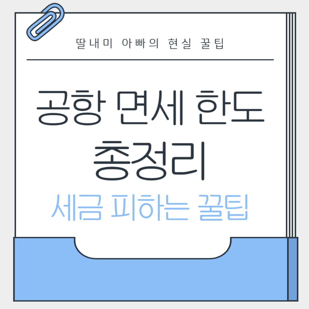 공항 면세 한도 총정리