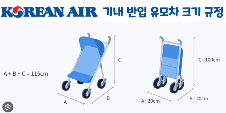 대한항공 유모차규정