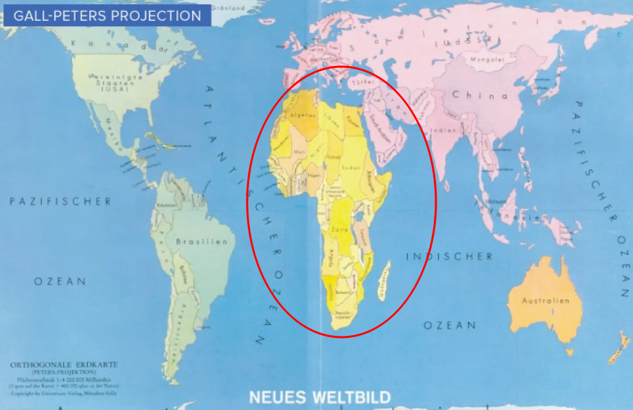 아프리카 실제 크기