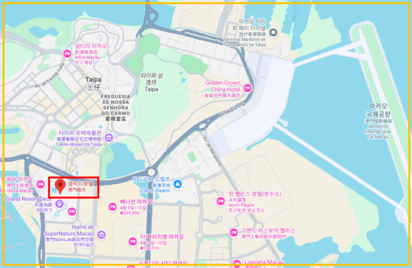 갤럭시 호텔 위치