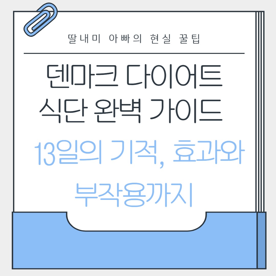 덴마크 다이어트 식단 완벽 가이드