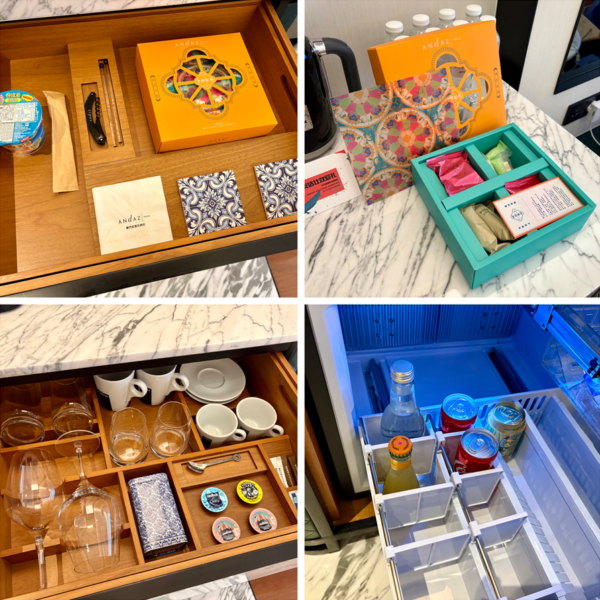 안다즈 호텔 웰컴쿠키 미니바