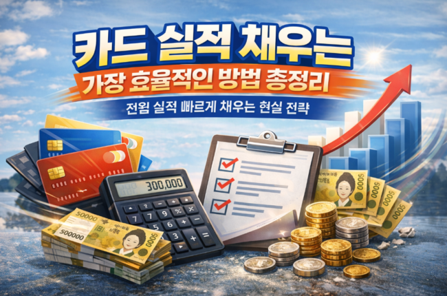 카드실적 채우는 방법