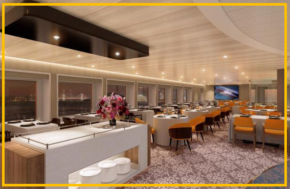 오사카 팬스타 크루즈 여행 - 레스토랑