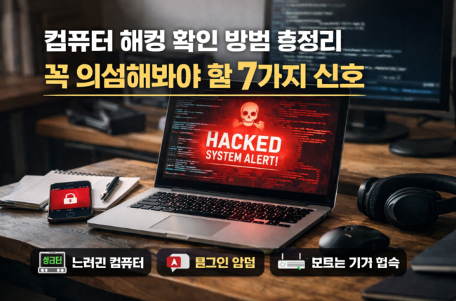컴퓨터 해킹 확인 방법