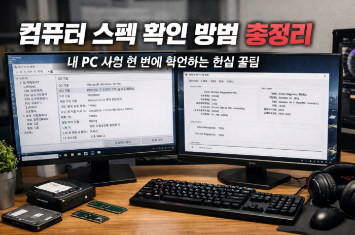 컴퓨터 스펙 확인 방법, 내 PC 사양 한 번에 확인하기