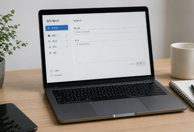 컴퓨터로 문자 보내기