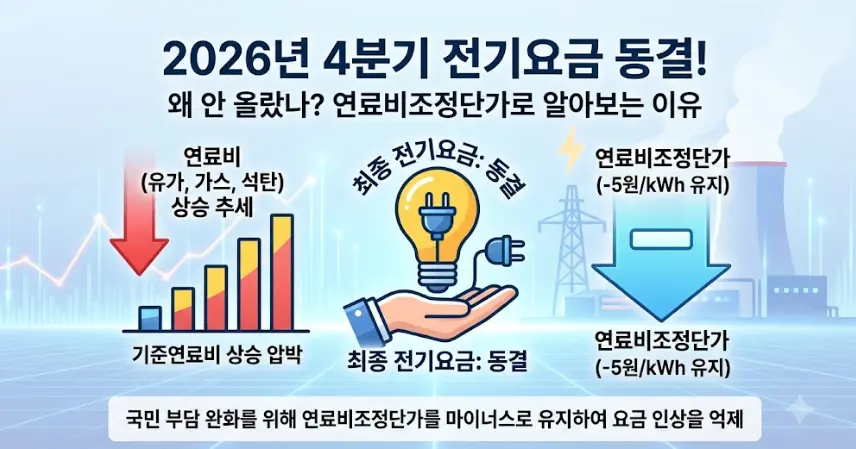 2026년 4분기 전기요금 동결