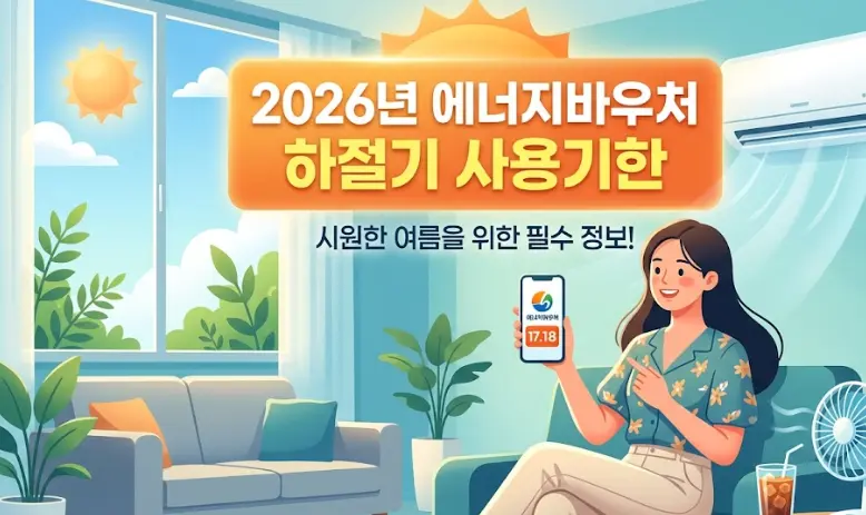 2026년 에너지바우처 하절기 사용기한 9월 30일, 마감 전에 확인해야 할 것들