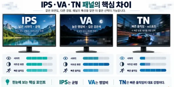 모니터 패널 종류 비교_패널별 차이