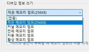 블루스크린 덤프 분석_덤프 파일이 생성되도록 설정 확인하기