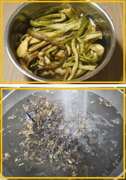 육개장 황금레시피_건고사리 건토란대 불리기