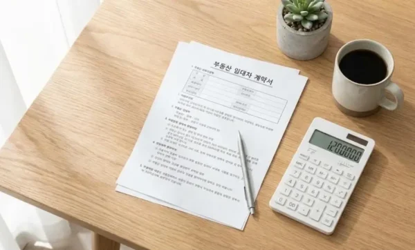 전세사기 피해자 결정 신청 전에 임대차계약서와 관련 서류를 확인하는 모습