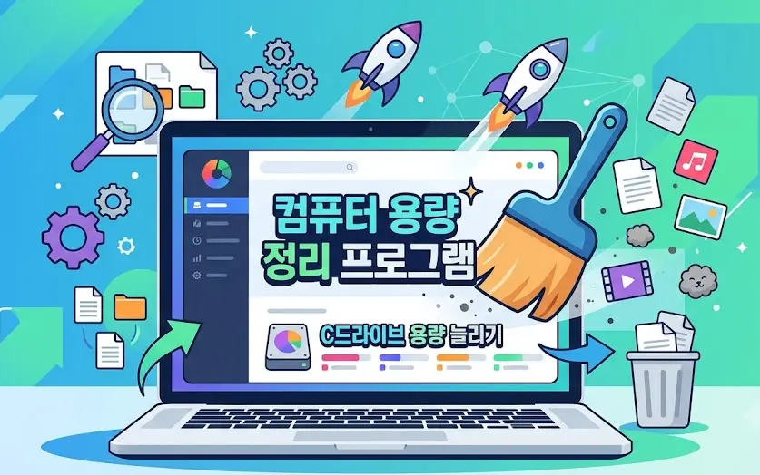 컴퓨터 용량 정리 프로그램, C드라이브 빨간불 원인을 찾고 안전하게 비우는 순서