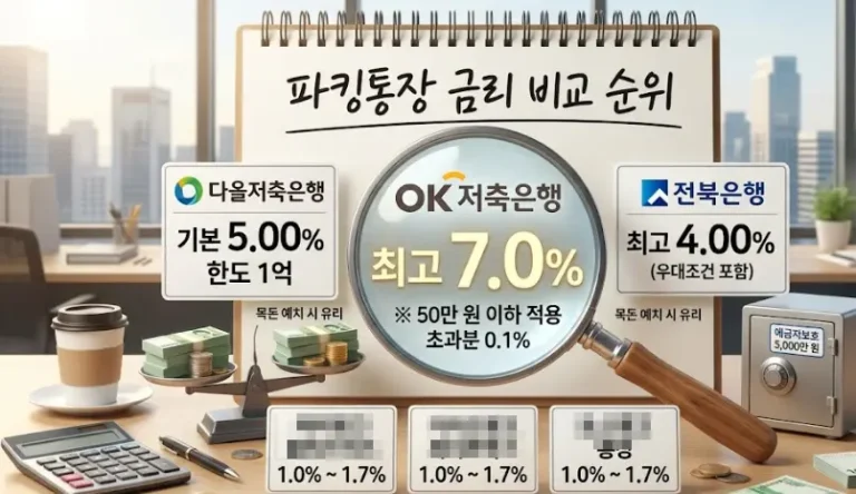 파킹통장 금리 비교, 1,000만 원 넣으면 실제 이자는